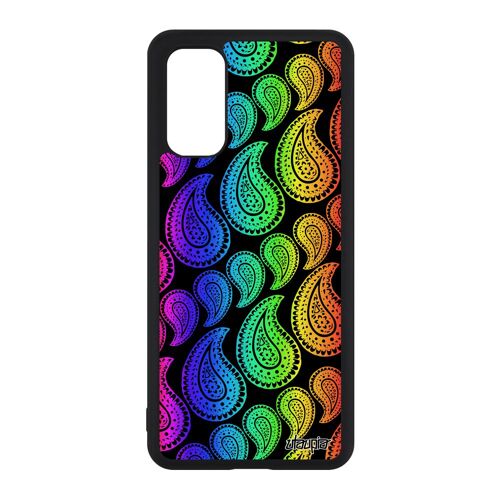 Coque Silicone Motif Cachemire S20 Multicolore Arc En Ciel Indienne Motif Portable Pas Cher Tendance Coloré Fille Alu Samsung Galaxy