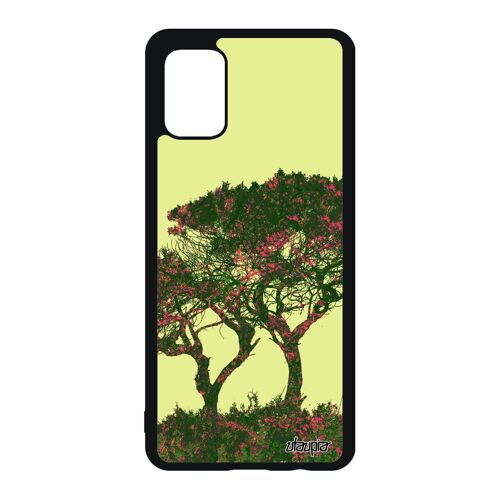 Coque De Protection A51 Silicone Arbres Sm-A515f Ecologie Motif Paysage Rigide Alu Vert Peinture Feuilles Noir Design Samsung Galaxy