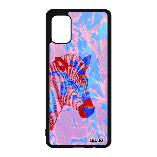 Coque A51 Silicone Zebre Cheval Mobile Multicolore Plume Unique Fille Tribal Housse Ethnique Sm-A515f/Dsn Tattoo Rayé Samsung Galaxy