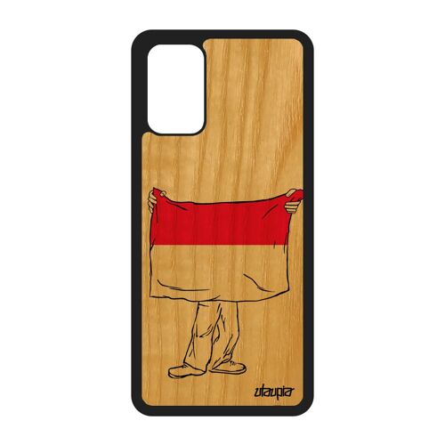 Coque En Bois Drapeau Monaco Monegasque S20+ Plus Silicone Motif Football Portable Foot 4g Telephone De Protection Samsung Galaxy