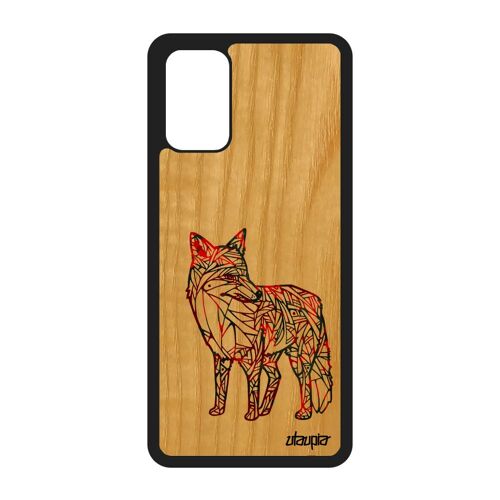 Coque De Protection Samsung S20+ Plus Bois Silicone Renard Noir Azteque Petit Telephone Pastel Tribal Renardeau Polaire Homme Galaxy
