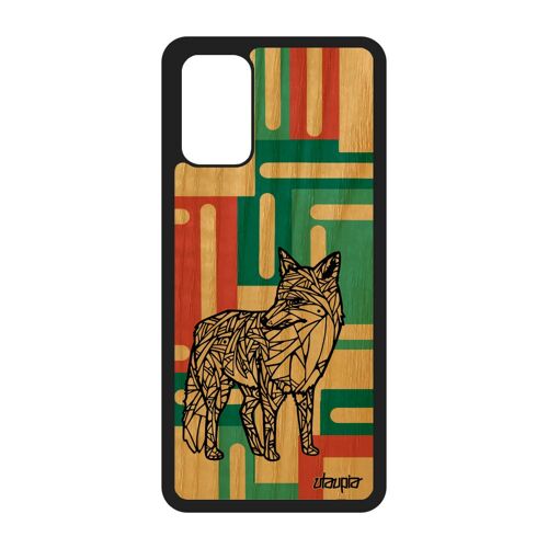 Coque S20+ Plus Bois Silicone Renard Dessin Animaux Etui Ethnique Telephone Personnalisé Geometrique Azteque Housse Samsung Galaxy
