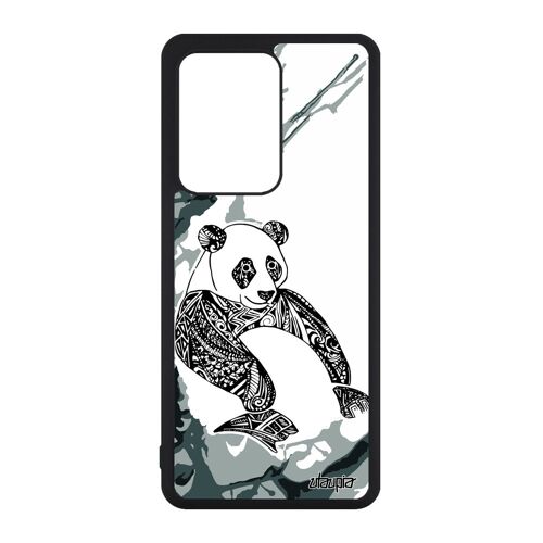 Coque S20 Ultra En Silicone Panda Tatouage Dessin Peinture Femme Metal Azteque Cadeau D'anniversaire 4g De Protection Samsung Galaxy