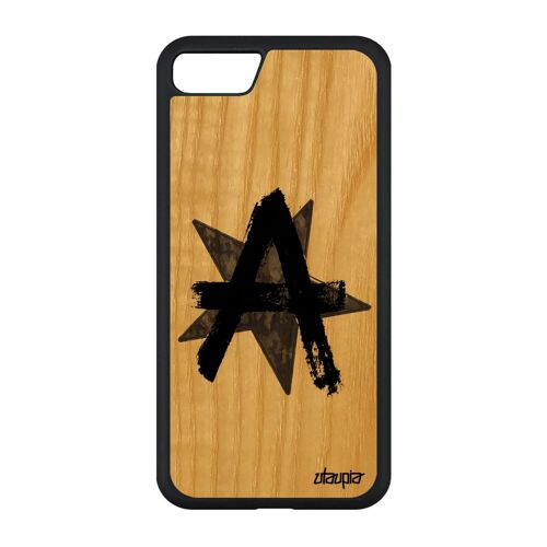 Coque Silicone Pour Iphone Se 2022 En Bois Anarchie Tpu Ni Dieu Ni Maitre Mobile Case Revolution Etoile Peinture Urbain Logo