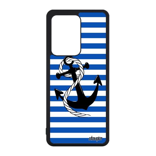 Coque Ancre Pour Samsung S20 Ultra Silicone Corde De Protection Antichoc Pas Cher Marinière Rayure NUd Metal Made In France Galaxy