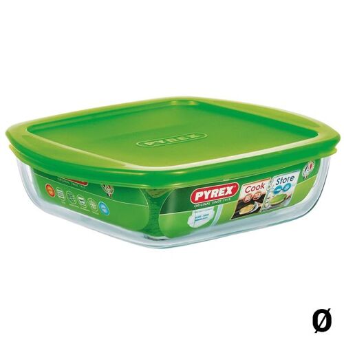 Pyrex Plat A Four + Couvercle Cook And Store Basic 20x17 Cm Transparent