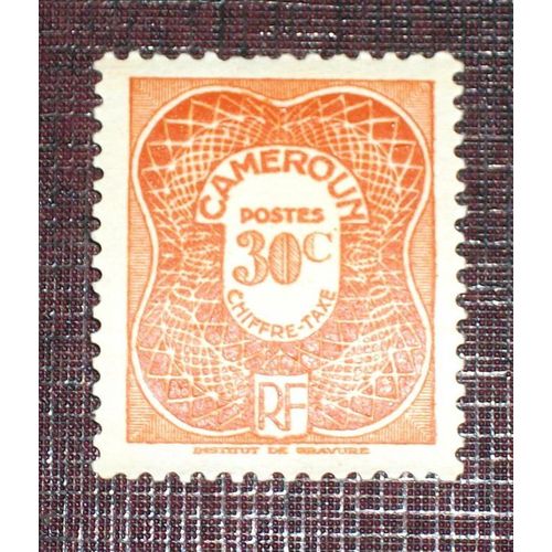 Anciennes Colonies Françaises - Cameroun Timbre Taxe N° 26 Neuf Avec Charnière De 1947 - 30c Orange