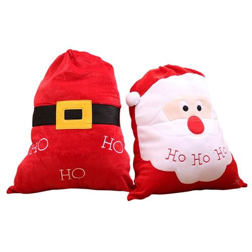 Funpa-Sac Cadeau De Noël 2 Pièces Sac Cadeau Avec Motif De Ceinture Pour Père Noël Sac Cadeau De Grande Capacité Pour Fête De Noël