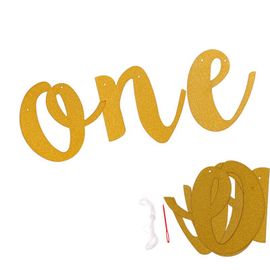 Chaise Haute Avec Lettres À Paillettes Décoration Créative Une Bannière Pour Fête Prénatale Prince Pour Fille Et Garçon Fournitures Décoratives De Fête Prénatale Anniversaire