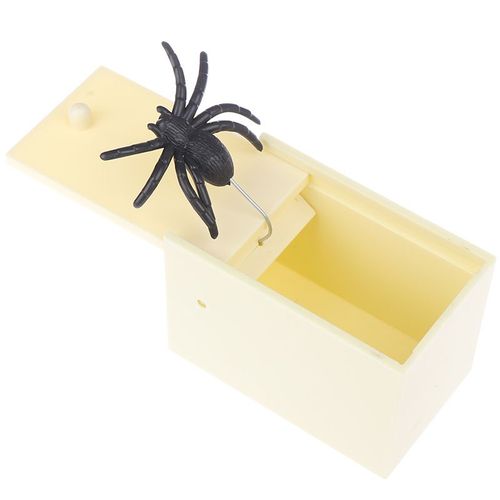 Boîte Gag Souris Araignée Pour Enfants Cadeau Amusant De La Journée De L'été Blague En Bois Jouet Pratique Blague Maison Bureau