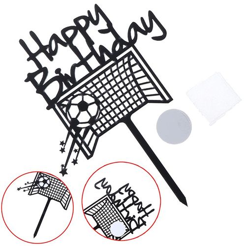 Décoration De Gâteau Pour Anniversaire Décorations De Gâteaux Pour Fête D'anniversaire Football Créatif En Acrylique Pour Garçons Fête De Sport