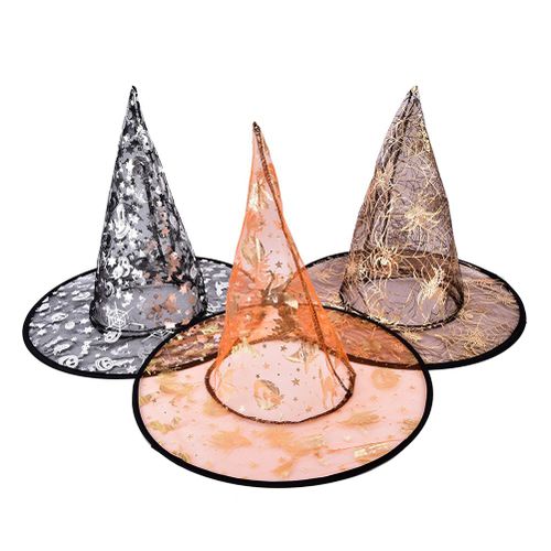 Chapeau De Sorcière Pour Halloween 1 Pièce Accessoires De Déguisement Pour Enfants Femmes Adultes Couleur Aléatoire Fournitures Pour Halloween Fête