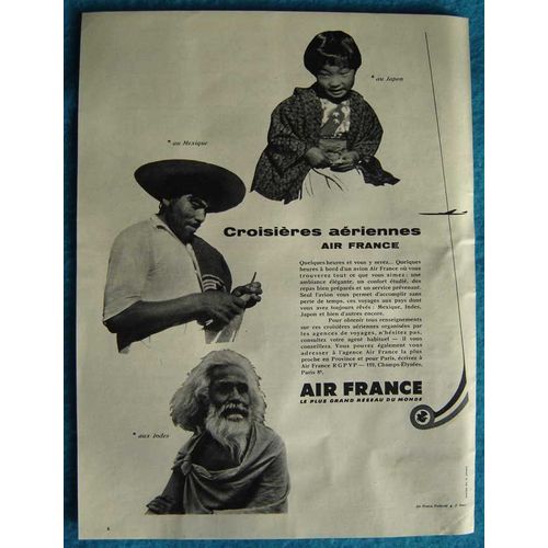 Publicité Papier - Air France De 1957