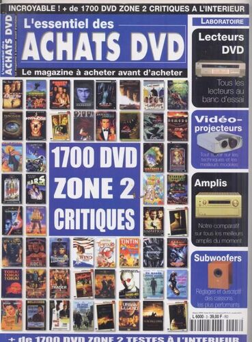 L'essentiel Des Achats Dvd  N° 3 : 1700 Dvd Zone 2 Critiques