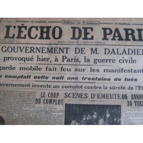 L'echo De Paris (Du 7/02/1934)
