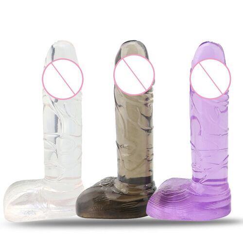 Godes De Gelée Mâle Pénis Artificiel Masturbation Féminine Cristal Gode Clitoris Stimulation Forte Ventouse Jouets Sexuels Pour Adulte
