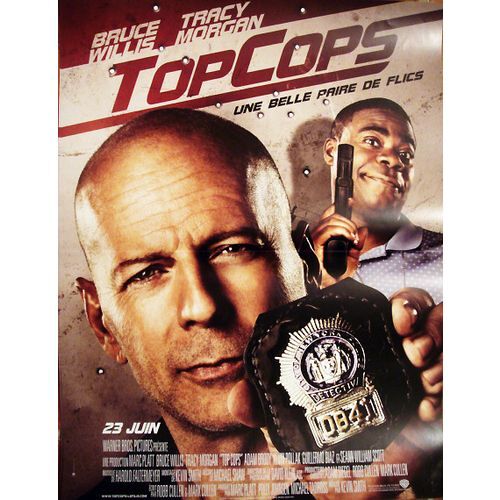 Top Cops - Kevin Smith - Bruce Willis - Tracy Morgan - Véritable Affiche De Cinema - Format 120x160 Cm