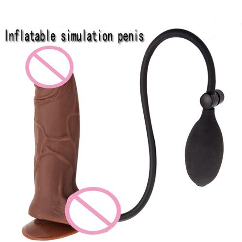 Énorme Pompe À Godemiché Gonflable 22x7cm, Grand Godemichet Anal Réaliste, Ventouse Souple, Jouets Sexuels Pour Femmes