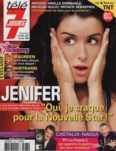 Télé 7 Jours / 24-12-2007  N° 2483 : Jenifer (3p) - Maureen (1,5p) - Robert Knepper (3/4p) - Amanda Lear (1/2p)