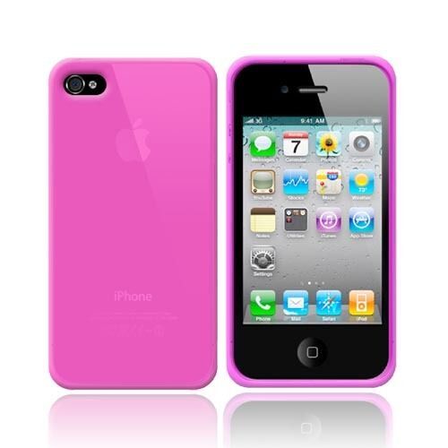 Etui silicone rose pour Iphone 4