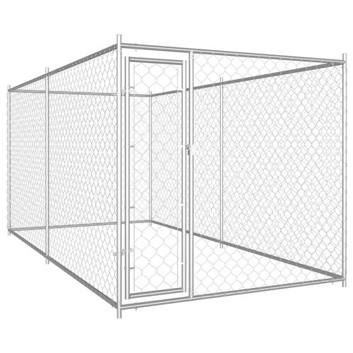 Chenil Extérieur Cage Enclos Parc Animaux Chien D'extérieur Pour Chiens 382 X 192 X 185 Cm Helloshop26 02_0000350