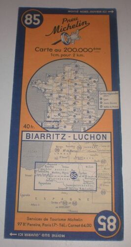 Biarritz-Luchon. Carte Michelin Au 1/200 000e.