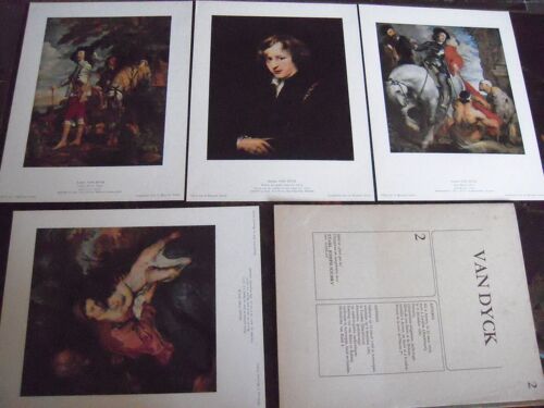 Soubry  N° 2 : Antoon Van Dyck - 4 Reproductions Couleur (Portrait De L'artiste Jeune - Saint Martin - Repos Pendant La Fuite En Egypte - Charles 1er)