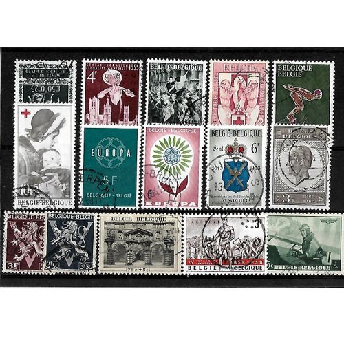 Belgique-Lot De 15 Timbres Oblitérés-Très Bon Etat