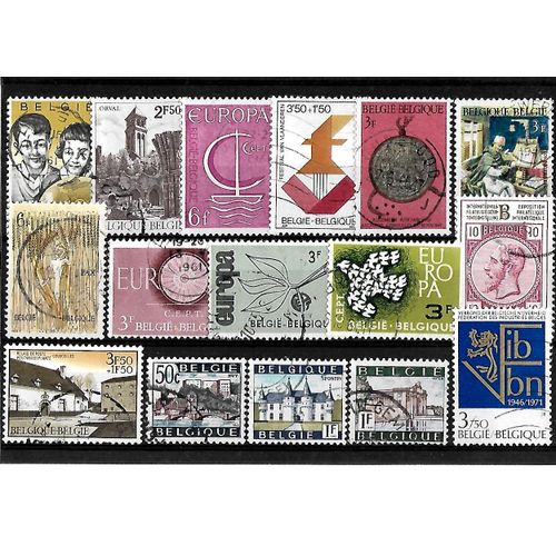 Belgique-Lot De 16 Timbres Oblitérés-Très Bon Etat