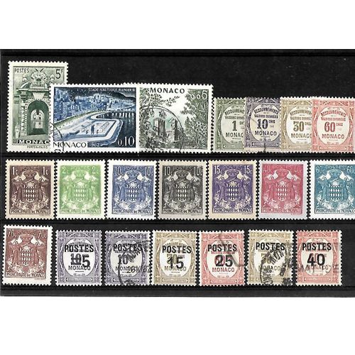 Monaco-Lot De 21 Timbres Oblitérés-Très Bon Etat