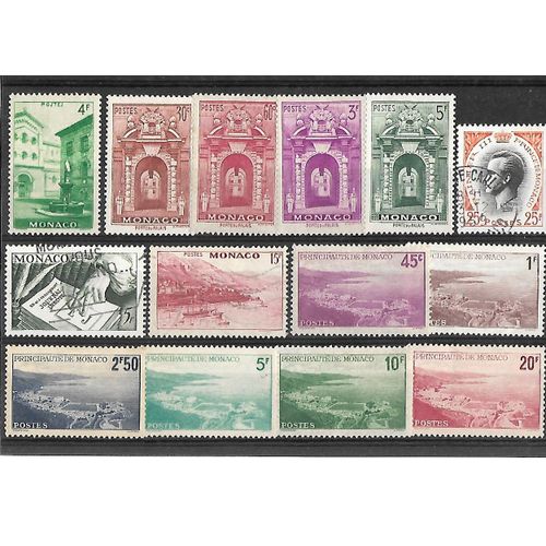 Monaco-Lot De 14 Timbres Oblitérés-Très Bon Etat