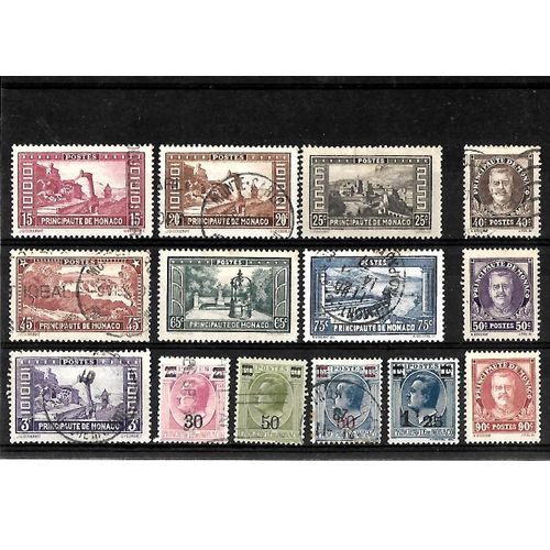 Monaco-Lot De 14 Timbres Oblitérés-Très Bon Etat