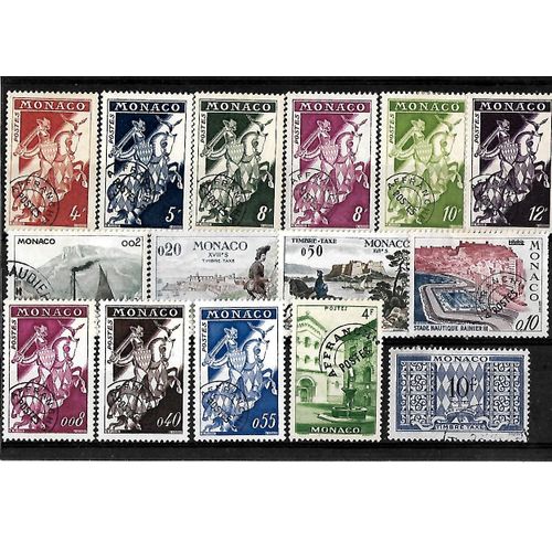 Monaco-Lot De 15 Timbres Oblitérés-Très Bon Etat