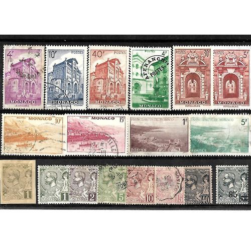 Monaco-Lot De 18timbres Oblitérés-Très Bon Etat