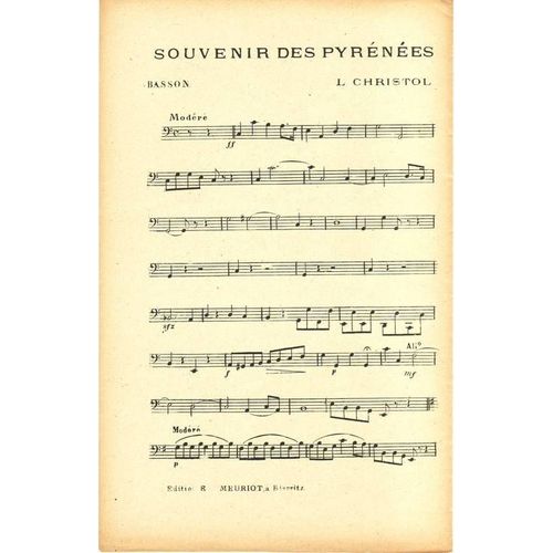 Souvenir Des Pyrénées : Basson