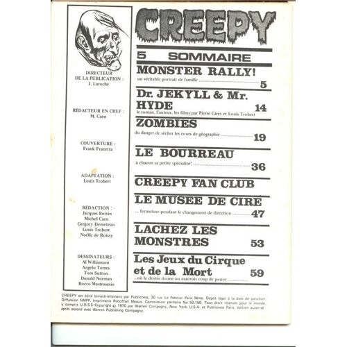 Creepy  N° 5 : Creepy