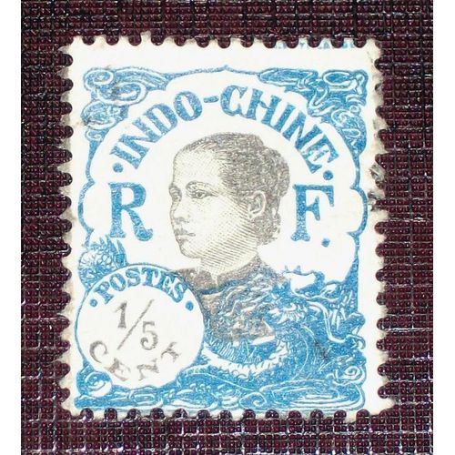 Anciennes Colonies Françaises - Indochine N° 97 Oblitéré De 1922-23 - 1/5c Bleu « Annamite »