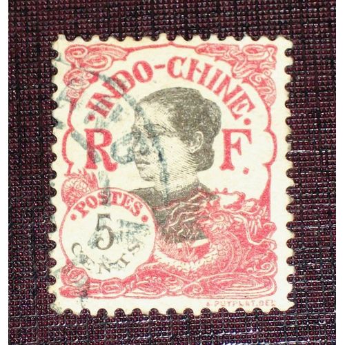 Anciennes Colonies Françaises - Indochine N° 104 Oblitéré De 1922-23 - 5c Rose « Annamite »