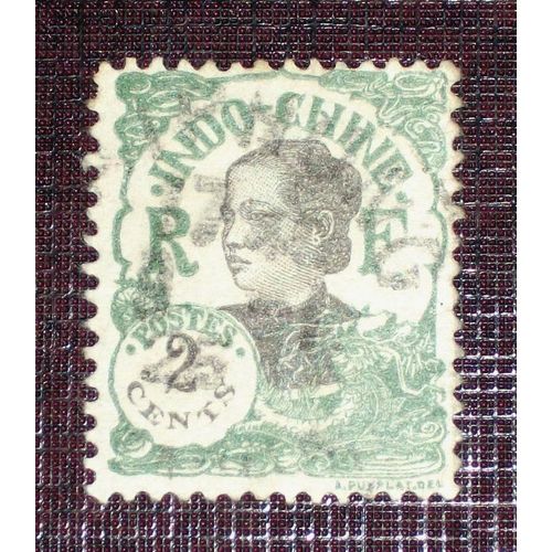 Anciennes Colonies Françaises - Indochine N° 101 Oblitéré De 1922-23 - 2c Vert « Annamite »