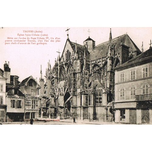 Carte Postale Ancienne, France, Aube ( 10 ), Troyes, Église Saint Urbain