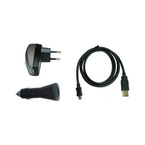 Gps 4en1 Set: Chargeur Voiture (12v, 24v) + Secteur (220v) + Cable Usb De Synchronisation Pour Garmin Nüvi Nuvi Garmin 205, 205(T) 200w, 250, 250w, 255wt , 270, 300, 310, 350, 360 T, 370, 610 T...