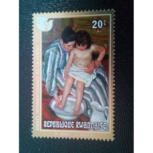 Timbre Rwanda Yt 646 "Le Bain", Mary Cassatt 1975 ( 150604 )