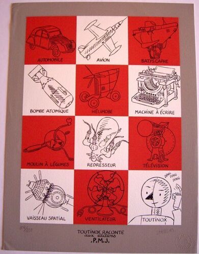 Stanislas "Toutinox" Sérigraphie N Et S Format 40/30cm