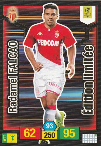 Carte Panini Foot - Adrenalyn Xl 2019 / 2020 - Radamel Falcao - Monaco - Edition Limitée
