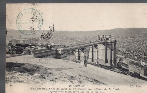 Carte Postale De Marseille (Bouches Du Rhône) Vue Générale Du Haut De L' Ascenseur Notre-Dame De La Garde (Réf.87)