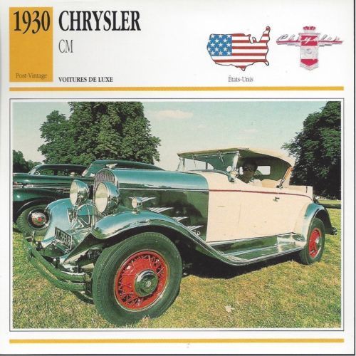 Fiche Atlas Voiture Chrysler Cm