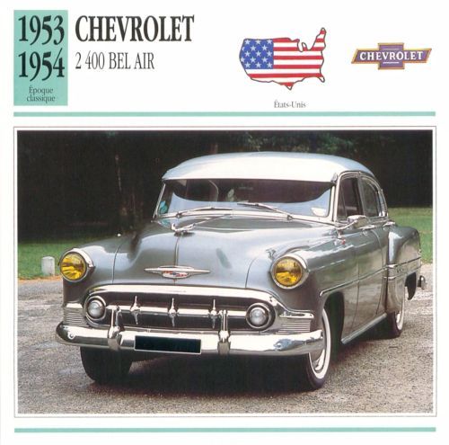 Fiche Atlas Voiture Chevrolet 2400 Bel Air