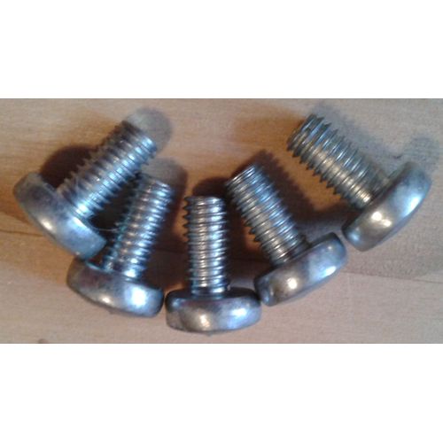 5 Vis Têtes Rondes Cruciformes Argenté L.8mm Diamètre 4mm