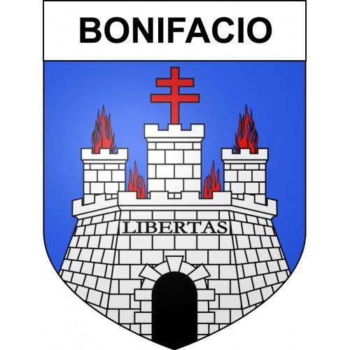 Bonifacio 20 Ville Sticker Blason Écusson Autocollant Adhésif - Taille : 12 Cm