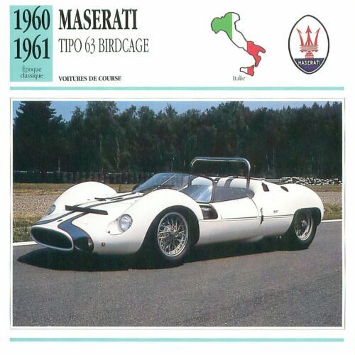 Fiche Atlas Maserati Tipo 63 Birdcage